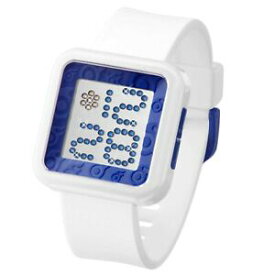 【送料無料】　腕時計　zeroneスワロフスキーデジタルzerone dazzled white blue swarovski crystal digital watch