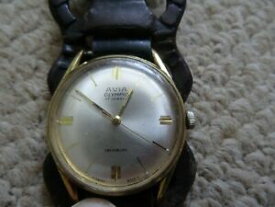 【送料無料】　腕時計　メンズオリンピックメッキスイス1960s mens avia olympic 17j gold plated wind up wrist watch working, swiss made