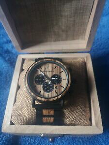 �y���������z�@�r���v�@�X�g�b�v�E�H�b�`�N���m�O���t�{�b�N�X�{�[�{�[brand bobo bird wooden watch for men with stop watch chronograph gift box