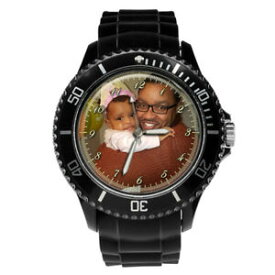 【送料無料】　腕時計　パーソナライズメンズスポーツウォッチpersonalised mens sport wrist watch your childs photo fathers day engraving