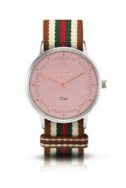 【送料無料】　腕時計　レディースメンズシルバーベージュアナログクォーツピンクポイントbergmann ladies mens wristwatch cor silver beige analogue quartz pink point