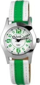【送料無料】　腕時計　ウォッチホワイトグリーンアナログステンレスクオーツxju20158002just watch white green analogue stainless steel textile quartz wrist watch xju20158002