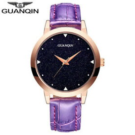 【送料無料】　腕時計　guanqinカジュアルドレスクオーツウォッチguanqin women starry sky fashion casual dress design quartz leather watch