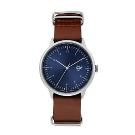 【送料無料】　腕時計　ハロルドウォッチcheapo leather watch navy blue metal harold bnib