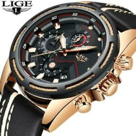 【送料無料】　腕時計　ファッションスポーツクォーツレザーメンズトップブランドルクスlige wristwatch men fashion sport quartz leather mens wristwatches top brand lux