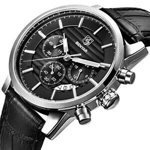 【送料無料】 腕時計 クォーツクロノグラフビジネススポーツデザインレザーbenyar quartz chronograph waterproof watches business and sport design leather b