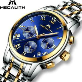 【送料無料】　腕時計　ステンレススチールアナログmegalith wristwatches men waterproof stainless steel luxury analogue wristwatche