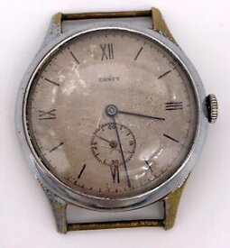 【送料無料】　腕時計　スイスマニュアルトイレウォッチビンテージハンドメイドconty swiss made vintage hand manual winding watch 38,5 mm 3wc not working