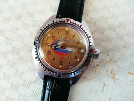 【送料無料】　腕時計　ボストークkomandirskiemensロシアヴィンテージウォッチvostok komandirskie amphibian mens wristwatch russian vintage military watch