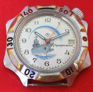 �y���������z�@�r���v�@���H�X�g�[�N�����Y���V�A�r���e�[�W�E�H�b�`rare vostok komandirskie admiralskie mens wrist watch russian vintage crwon at 2