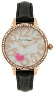�y���������z�@�r���v�@�W�����\���n�[�g���`�[�t�X�g���b�v�E�H�b�`betsey johnson bj0065802bx rose goldtone heart motif strap watch