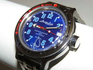 �y���������z�@�r���v�@���H�X�g�[�N���V�A�}�j���A���_�C�o�[vostok amphibian russian military man watch auto diver 200 m amphibia 420382