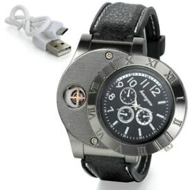 【送料無料】　腕時計　メンズノベルティデジタルウォッチjewelrywe fathers day gift mens novelty quartz usb lighter digital watch blac