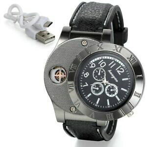 yz@rv@YmxeBfW^EHb`jewelrywe fathers day gift mens novelty quartz usb lighter digital watch blac