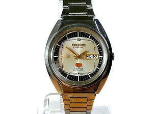 yz@rv@ricohNX^9061921IWiuhEwristwatch men ricoh crystal 9 automatic 061921 original vintage