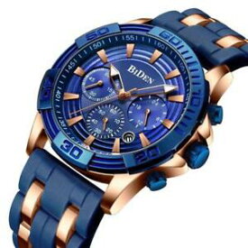 【送料無料】　腕時計　クオーツクロノグラフmen sport watch water resistant wrist military quartz chronograph