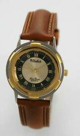 【送料無料】　腕時計　メンズブラウンレザーシルバーステンレススチールdufonte watch mens brown leather silver stainless steel date wr 12hr quartz