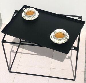 サイドテーブルテーブル600×400BKトレイHBT-040
