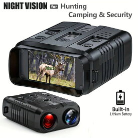 ナイトビジョンゴーグル 7.62cmの大画面 5倍デジタルズーム＆7段階赤外線 充電式バッテリー 狩猟＆釣り用 USB給電 -