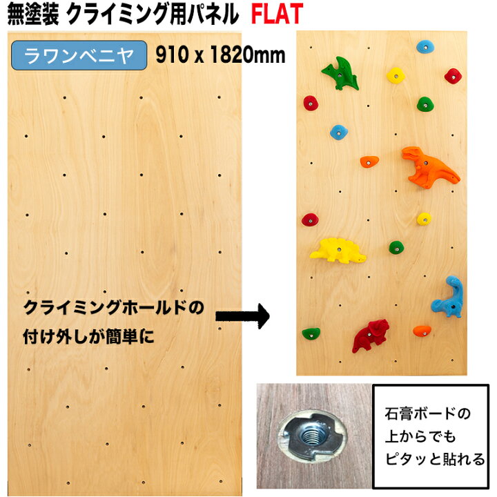 楽天市場】【ラワンベニヤ 18mm厚】クライミングウォール用パネル FLAT  