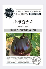 A756 なす ナス 小布施ナス [果菜のタネ] 有機種子・固定種 4573632280714