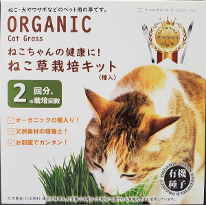 B083 ねこ草栽培キット箱 (種小2袋付) 4560496709376