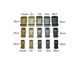 Duraflex 5292 �f�����t���b�N�X UTX Mojave SIDE SQUEEZE Single Adj. Buckle , �Ή��x���g��15mm, 20mm , 25mm , 38mm , �v���X�`�b�N �o�b�N�����Y�ɃA�W���X�^�[�t ���{�̐F���w�艺�����B�yMale(�Y) x 1 + Female(��) x