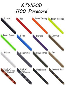 �y�V�F���ׁz�y 1m �J�b�g���� �zATWOOD 1100 PARACORD , �A�����J�� �|���G�X�e���� �p���R�[�h , �p���R�[�h �a6.53mm , �ω׏d 1150Lbs / 521.63kg , Full Fiber Core�@�����������ɐF���w�肵�Ă��������B�y