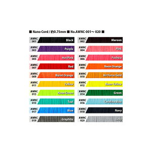 �y 1�� 300ft / ��90m �zNano Cord ATWOOD ROPE MFG�А� / �A�����J�� �i�m�R�[�h Para Cord 36 lbs �p���R�[�h , �p���R�[�h �����F��0.75mm �����������ɐF���w�肵�Ă��������B