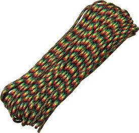 【ネコポス便対応】 【 30m / 色：Jamaican Me Crazy 】アメリカ製　7 Strand 550 lbs Paracord ナイロン製 中芯7本入 パラコード 550ポンド , Atwood Rope MFG 社製