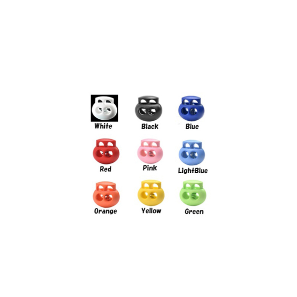 【ネコポス便対応】ボール型Boo-Boo【コードロック・2つ穴】 1個 パラコード ストッパー・ロック ※ご注文時に色を指定してください。 ※ 1個の価格です。プラスチック パーツ パラコードバーツ ホルキン