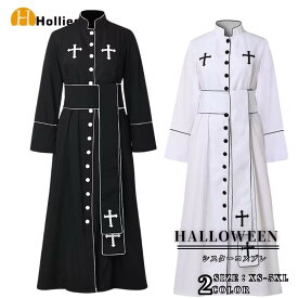 ハロウィン 神父 コスプレ 牧師 衣装 神父の服 牧師コスプレ メンズコスチューム キリスト シスター 修道 ハロウィン 修道女 修道服 舞台 キリスト教 教会 大人用 クリスマス イベント衣装 文化祭 学園祭 パーティ 男性 cosplay 舞台衣装 定番