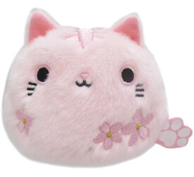 三英貿易(Sanei Boeki) オリジナル ぬいぐるみ ねこだんご 桜ねこだんご とらさくら W7.5×D6×H7cm アニマル