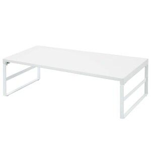 リヒトラブ パソコン台 モニター台 机上台 白 幅59×奥行25×高さ16cm ハイ 耐荷重15kg A7333-0