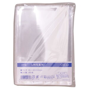 伊藤忠リーテイルリンク OPP袋 テープなし 透明 封筒 包装 ラッピング 袋 厚さ0.03mm 【L版写真用】 100枚入