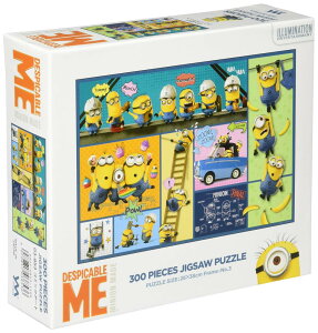 やのまん(Yanoman) 【日本製】300ピース ジグソーパズル ミニオンズ コミックアート (26x38cm) 03-853 ピース請求ハガキ のり付き へら付き サービスカード付 ジグソーパズルのトリセツ付