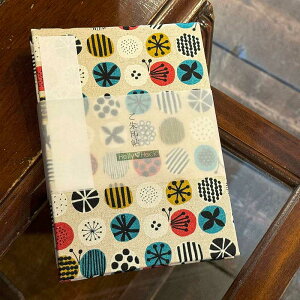 御朱印帳 ホリーホック 北欧の蝶(スモーキーブルー/キナリ)標準 サイズ 《ネコポス送料無料》御朱印 御城印帳 保管 収納 朱印帳 かわいい 蛇腹 白色奉書紙 蝶々 花柄 北欧風 おしゃれ