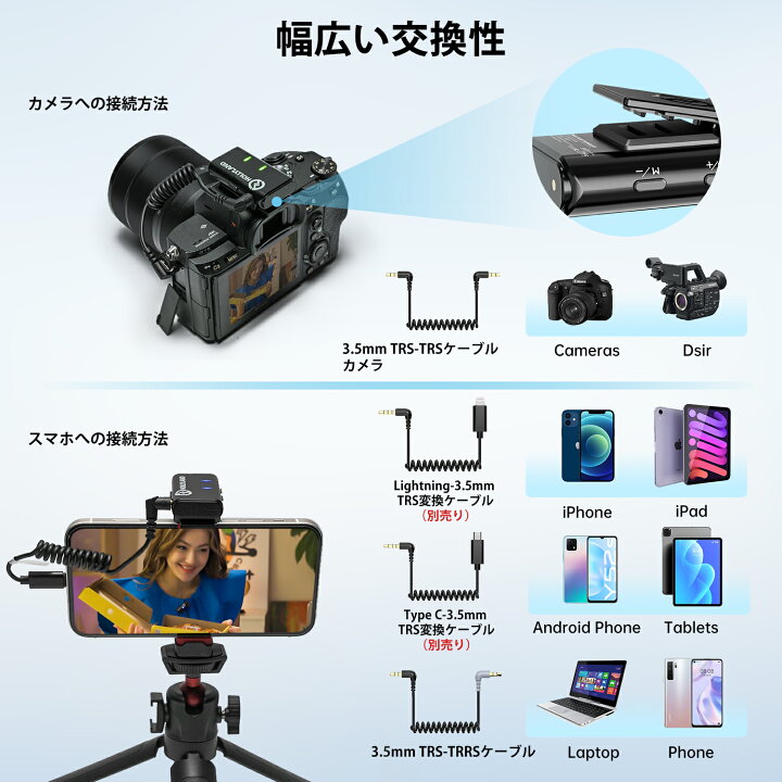 楽天市場】Hollyland Lark M1 ワイヤレスマイク【iPhone Android対応 