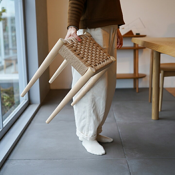 楽天市場】国産 ペーパーコード スツール マツ 広島の木 無垢 職人  