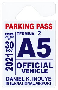 �n���C�A���G�� �n���C�A�� �G�� �p�[�L���O �p�[�~�b�g�^�O (DANIEL K.INOUYE INTERNATIONAL AIRPORT) ���[���֑Ή��� �n���C�A���G�� �n���C ���y�Y �n���C�A�� �C���e���A