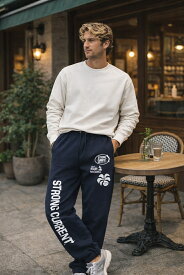 スウェットパンツ ズボン パンツ メンズ スウェット リラックスパンツ 2025新作 (メンズ/D.ネイビー) STRONG CURRENT ハワイアン雑貨 ハワイ ウエストゴム カジュアル