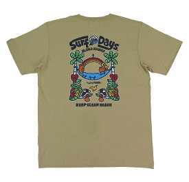 メンズ 半袖 Tシャツ サーフデイズ (メンズ/S.ベージュ) SURF DAY'S サーフブランド 送料無料 ハワイアン雑貨 232SF1ST021 ポップハワイアン 雑貨