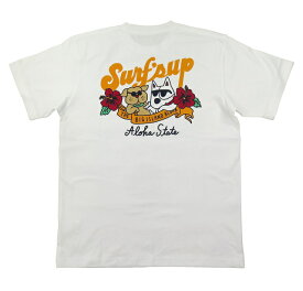 メンズ 半袖 Tシャツ サーフズアップ (メンズ/ホワイト) サーフブランド SURF'S UP 送料無料 ハワイアン雑貨 232SU1ST015 サーファーハワイアン 雑貨