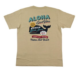 メンズ 半袖 Tシャツ フララニ ハワイ ハワイアン Hulalani Hawaii サーフブランド (メンズ/S.ベージュ) ハワイアン雑貨 232HU1ST055 送料無料 サーフ 雑貨 ハワイ