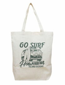 ハワイアン 雑貨 バッグ ハワイアン雑貨 HID ハワイアンアイランドデザイン トートバッグ GO SURF エコバッグ ハワイ お土産 ハワイアン バッグ