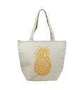 ハワイアン 保温保冷バッグ トートバッグ ハワイ バッグ パイナップル (ナチュラル) maka hou ハワイアン雑貨 ハワイ お土産 ハワイアン 雑貨