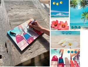 ハワイアン インテリア キャンバス マグネットボード (ハイビスカス・パームツリー・サーフボード・プルメリア) ハワイアン雑貨 ホワイトボード おしゃれ 店舗 装飾 お知らせボード ハワイ