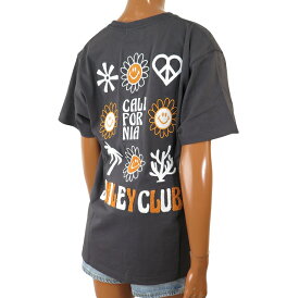 半袖 Tシャツ レディース スマイル Cali Surf カリサーフ スマイルロゴ ハワイアン雑貨 2025新作 サーフブランド (レディース/チャコールグレー) にこちゃん 252CF1ST432 バックプリント カジュアル 人気