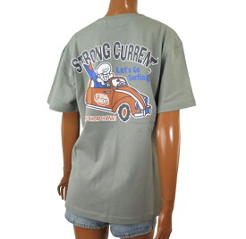 半袖 Tシャツ レディース ストロングカレント STRONG CURRENT ハワイアン雑貨 2025新作 サーフブランド (レディース/P.カーキ) ハワイアン 252SC2ST440 サーファー バックプリント カジュアル