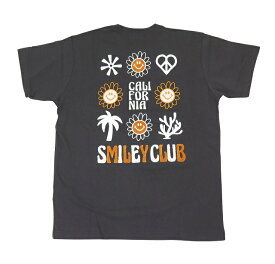 半袖 メンズ Tシャツ スマイル Cali Surf カリサーフ スマイルロゴ ハワイアン雑貨 2025新作 サーフブランド (メンズ/チャコールグレー) にこちゃん 252CF1ST431 バックプリント カジュアル 人気